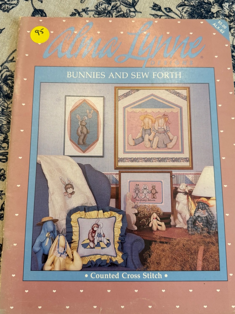ALMA LYNNE DESIGNS Counted Cross-Stitch Patterns Booklet BUNNIES AND SEW FORTH